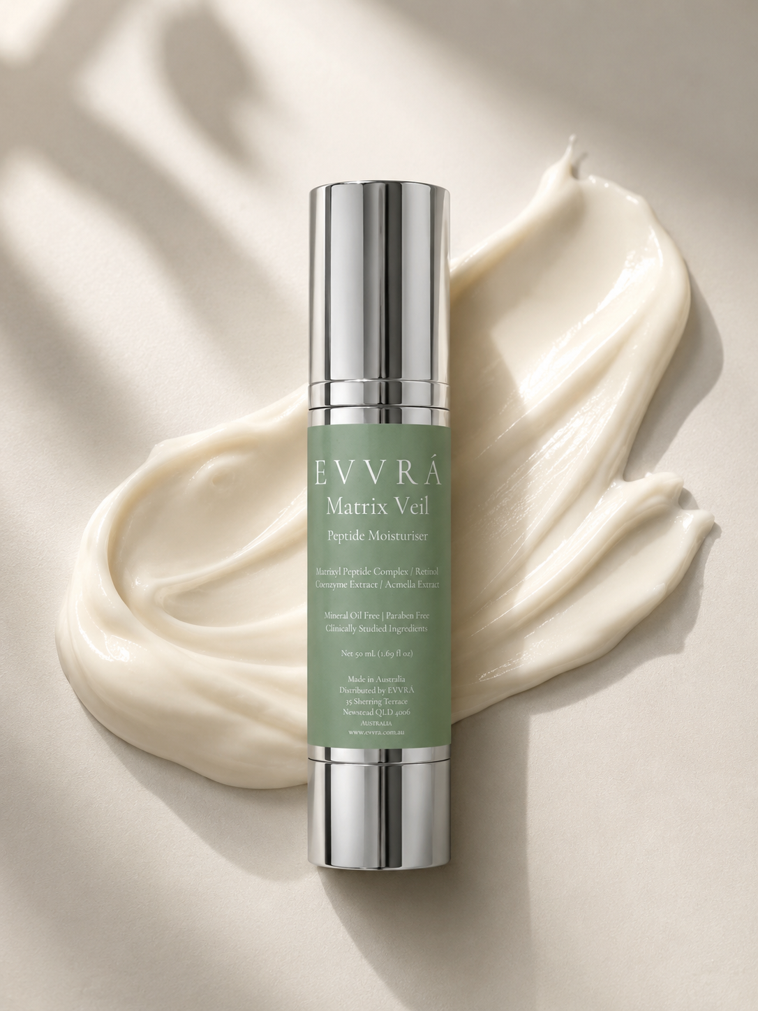 Matrix Peptide Veil night moisturiser jar with peptide complex, EVVRÁ